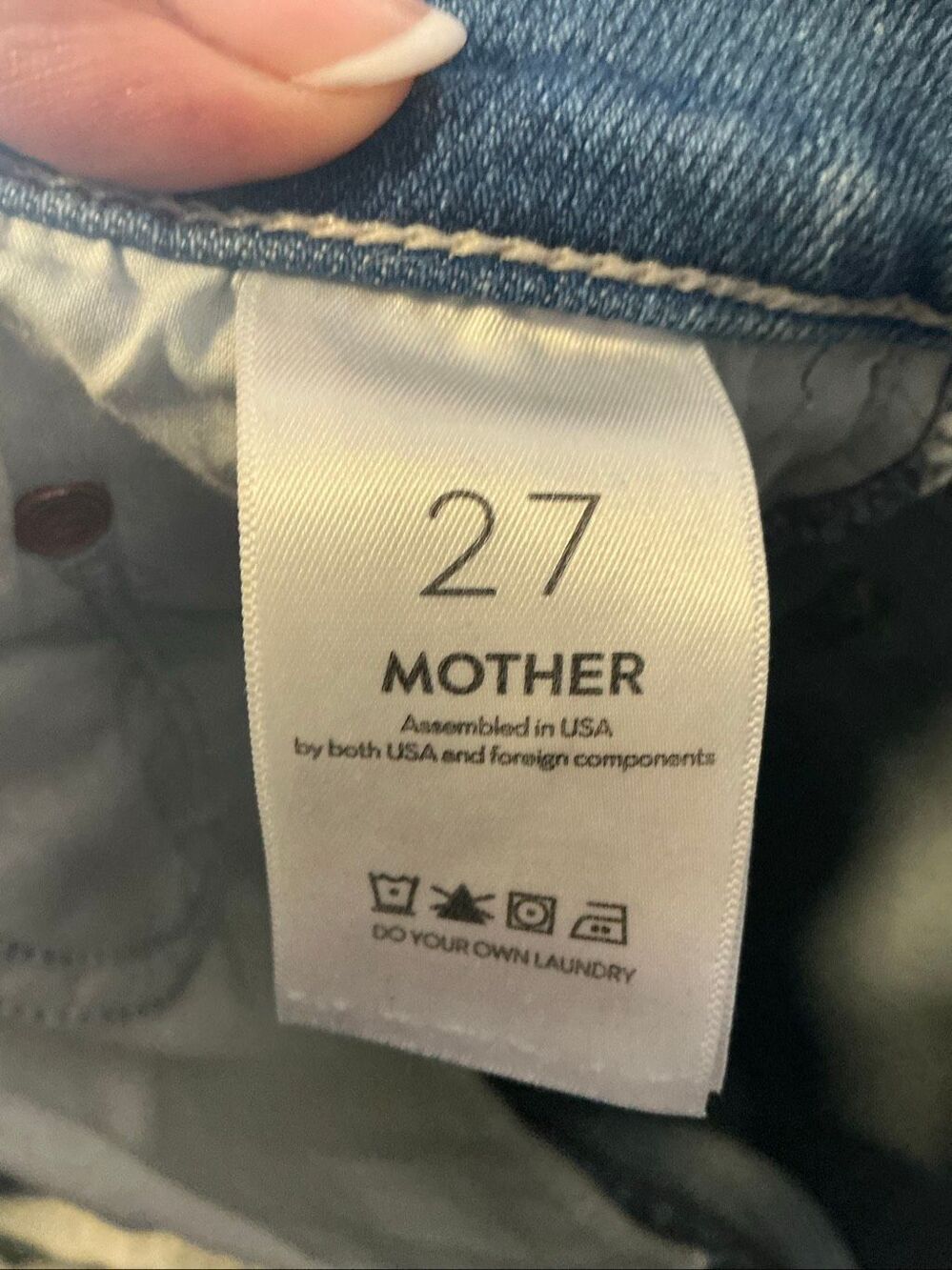 Mother Denim Lil Rambler Zip Flood | Out of the Blue in 27 - Picture 8 of 9